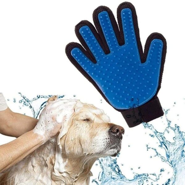 Wonderful blue palm dog shedding glove