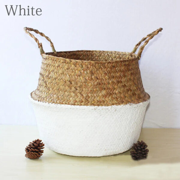 wonderful white and natural pet basket for pet toys