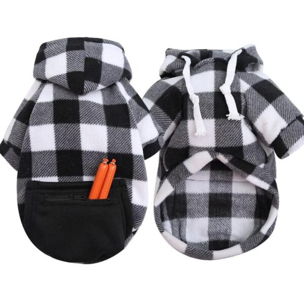 Black and white plaid hoodie