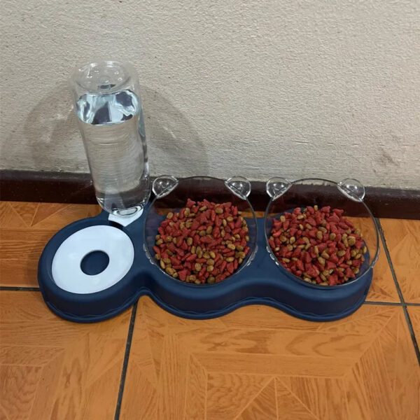 automatic water feeder with two food bowls