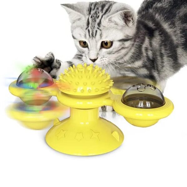 yellow and wonderful massage for cat that is a fun play toy