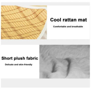 cool rattan mat and short plush fabric