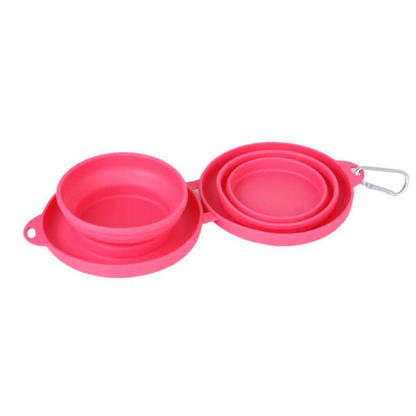 Rubber Foldable Double Bowl Pet Feeding Bowl Pets Supplies Dog Cat Bowls - Image 9