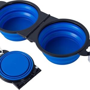 Portable collapsible dog cat food bowls