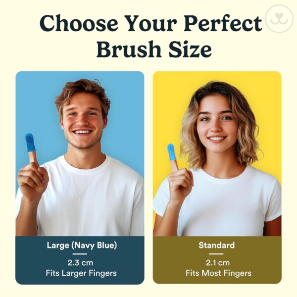 jasper allows for different dog brush sizes for your finger