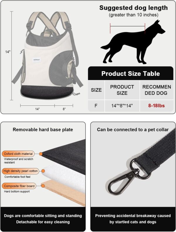 pet carrier size and structure